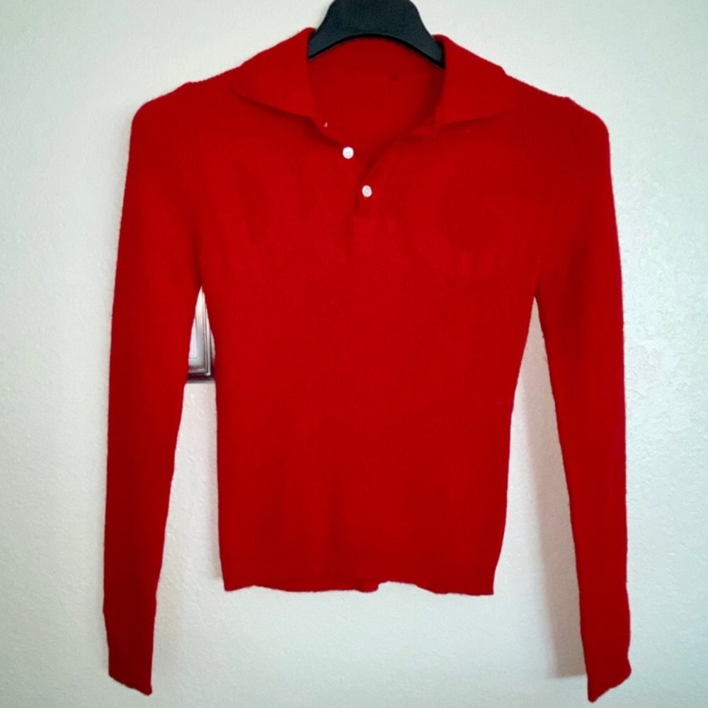 Dolce & Gabbana Red Ribbed Sweater